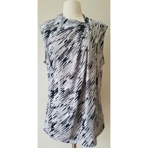 New York & Company Sleeveless Twist-Neck Top L